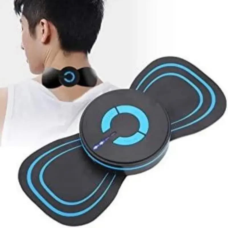 Mini Neck Rechargeable Massager Electric Neck Massage EMS Cervical Vertebra Massage Patch 8 Modes for Muscle Pain Relieve Relax