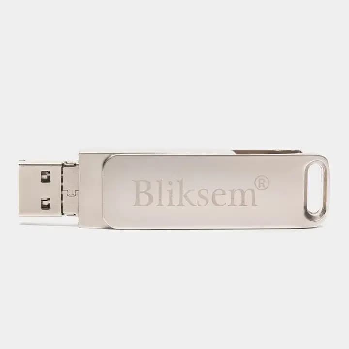 Bilkism Flash Drive USB 3 in 1 Function Type C, Type B and Type A connector