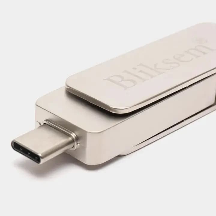 Bilkism Flash Drive USB 3 in 1 Function Type C, Type B and Type A connector