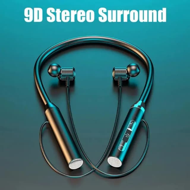 Bluetooth-compatible Earphone Wireless Headphone Magnetic Sport Neckband Neck-hanging TWS Earbuds Wireless Headset with Mic